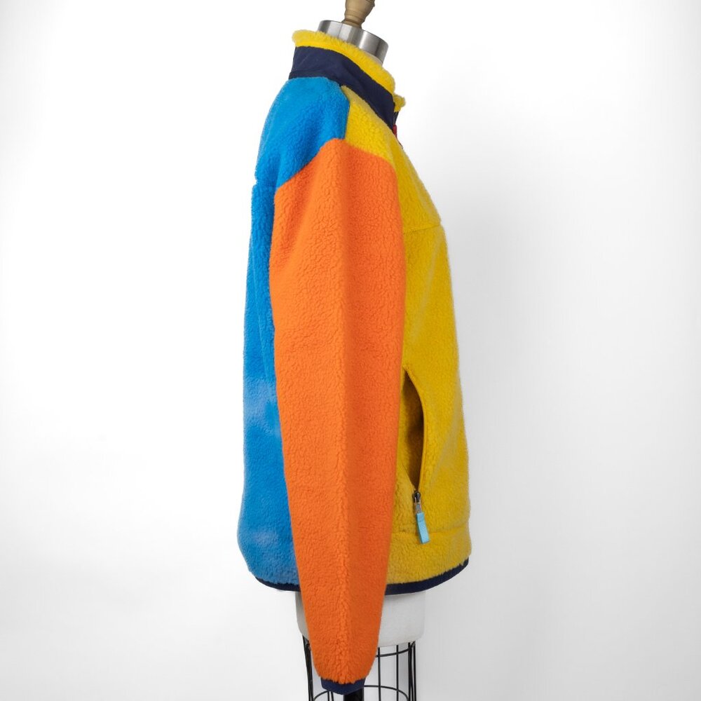 RALPH LAUREN COLORBLOCK HI-PILE SHERPA FLEECE FULL-ZIP HYBRID SIZE MEDIUM - Picture 5 of 11